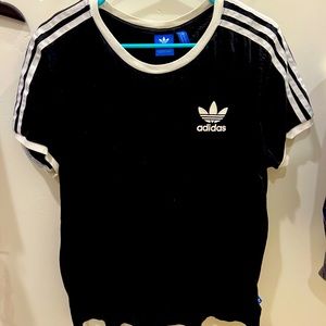 Black Adidas Striped Shirt